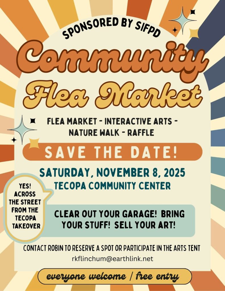 Community Flea Market November 8, 2025 Tecopa Community Center